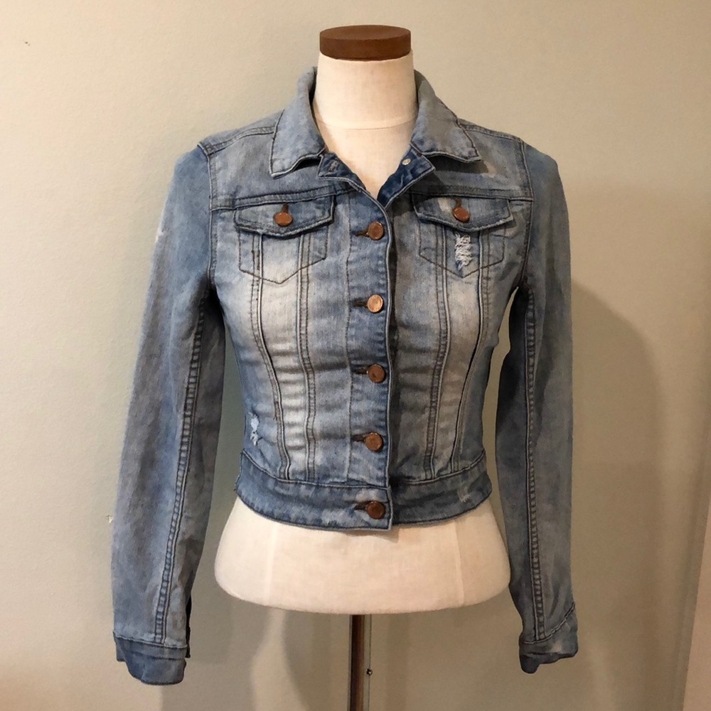 SOLD YMI distressed jean jacket - Picture 2 of 10